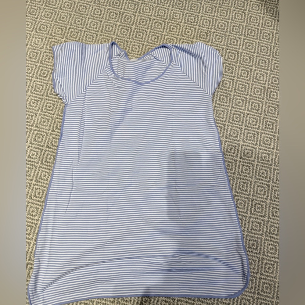 lake pajamas blue stripe nightgown